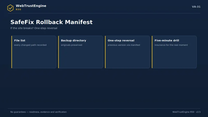 Four rollback component cards.