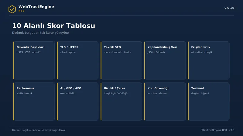 On skor alanı kartından oluşan ızgara.